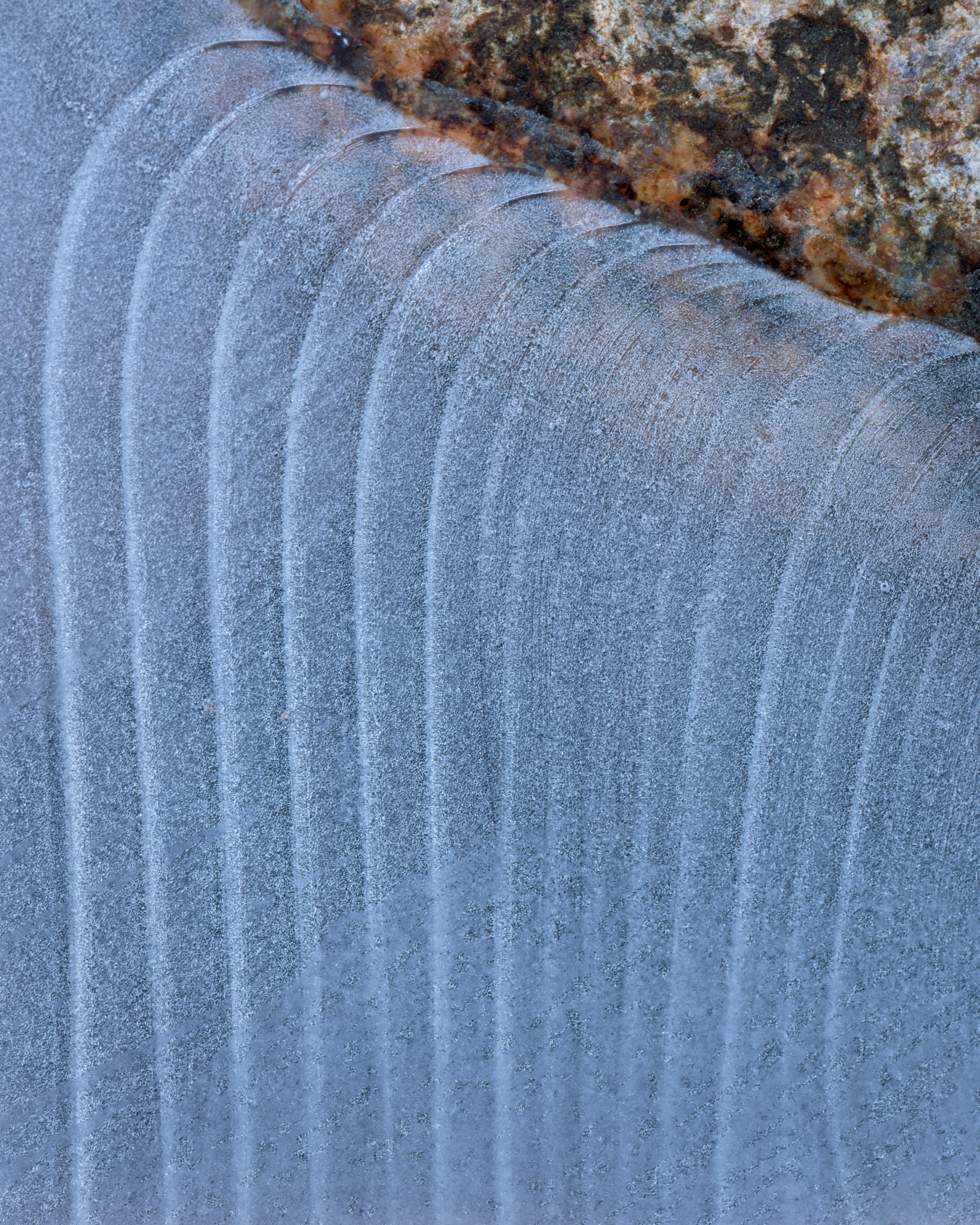 Ice patterns abstracted to look like a waterfall