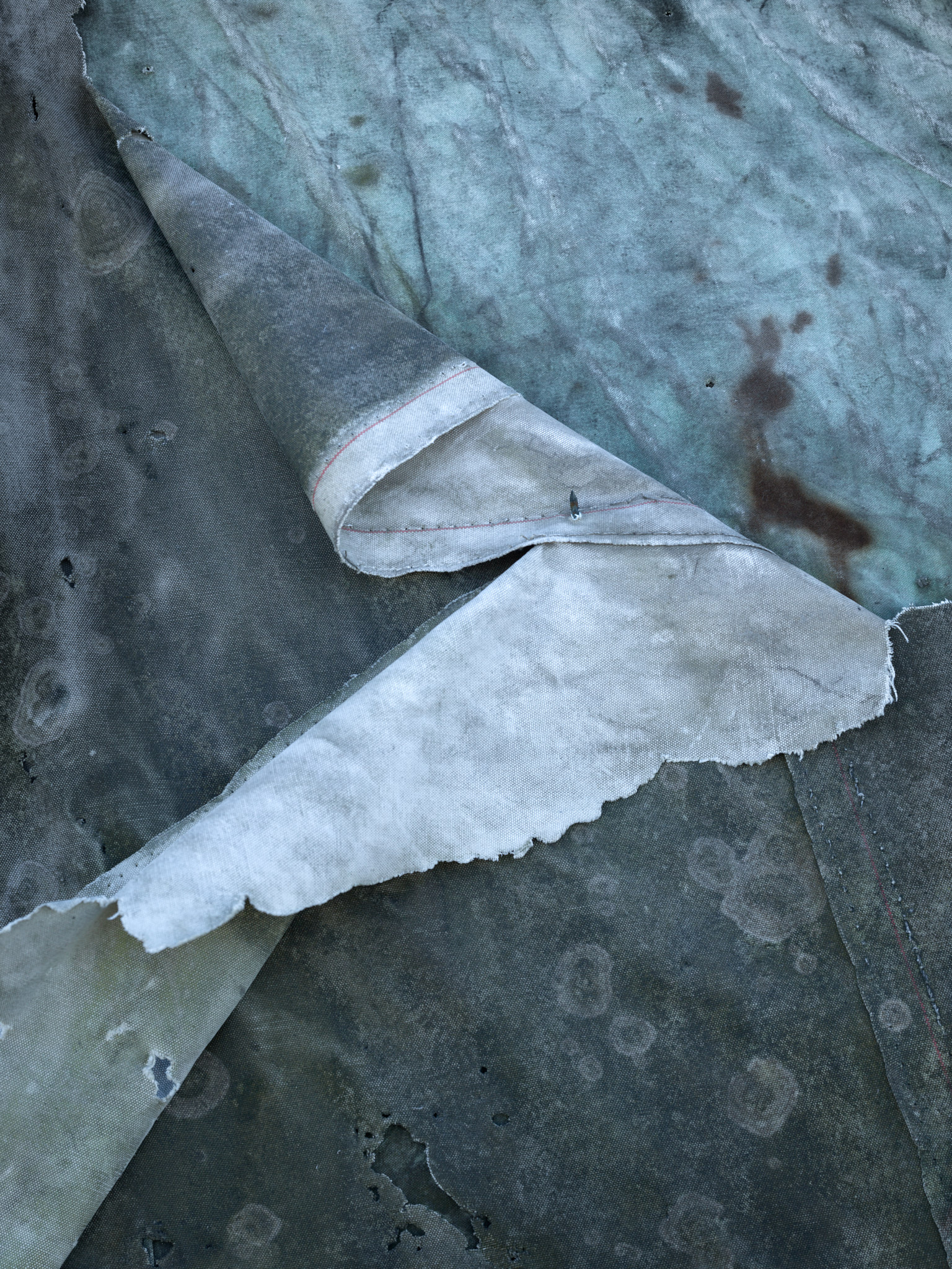 Torn and folded cloth